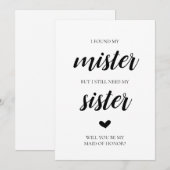 Serez-vous ma carte de demoiselle d'honneur ? (Devant / Derrière)