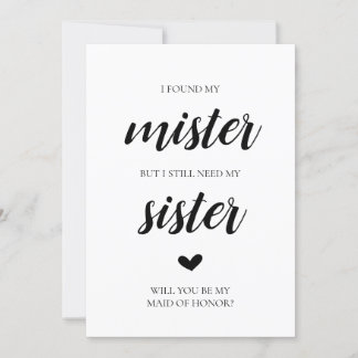 Serez-vous ma carte de demoiselle d'honneur ?