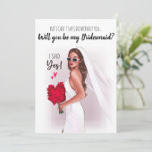 Serez-vous ma carte de demoiselle d'honneur ? (Debout devant)