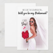 Serez-vous ma carte de demoiselle d'honneur ? (Devant / Derrière)