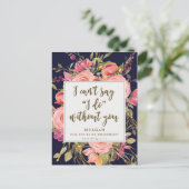 Serez-vous ma carte de demoiselle d'honneur boho f (Debout devant)