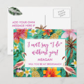 Serez-vous ma carte de demoiselle d'honneur flaman (Devant / Derrière)