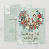 Serez-vous ma carte de demoiselle d'honneur fleuri (Devant / Derrière)