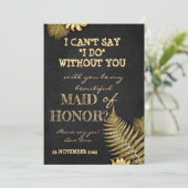 serez-vous ma carte de demoiselle d'honneur noir e (Debout devant)