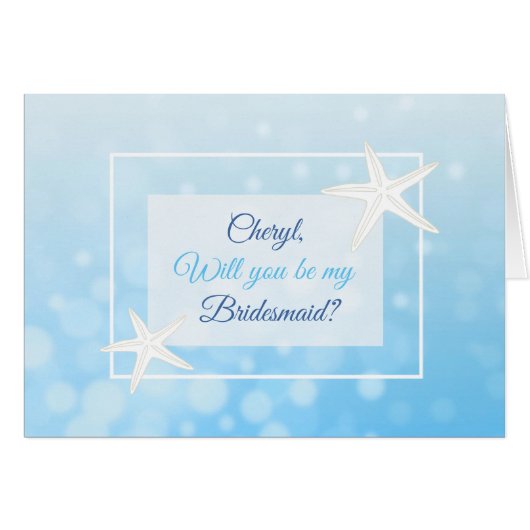 Serez-vous ma carte de demoiselle d'honneur person (Devant horizontal)