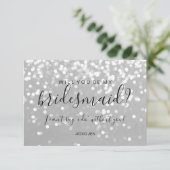 Serez-Vous Ma Carte De Femme D'Accueil - Argent Ét (Debout devant)