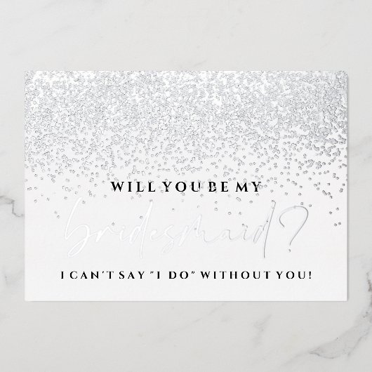 Serez-Vous Ma Carte De Femme D'Accueil - Silver Fo (Recto)