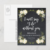 Serez-vous ma carte de femme de ménage boho floral (Devant / Derrière)