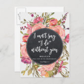 Serez-vous ma carte de femme de ménage boho floral (Devant / Derrière)