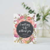 Serez-vous ma carte de femme de ménage boho floral (Debout devant)