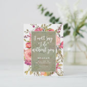 Serez-vous ma carte de femme de ménage boho floral (Debout devant)