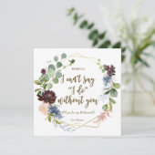 Serez-vous ma carte de femme de ménage boho floral (Debout devant)