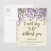 Serez-vous ma carte de femme de ménage lavande flo (Devant / Derrière)