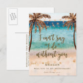 Serez-vous ma carte de femme de ménage plage tropi (Devant / Derrière)