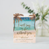 Serez-vous ma carte de femme de ménage plage tropi (Debout devant)