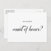 Serez-vous ma carte de femme d'honneur ? (Devant / Derrière)