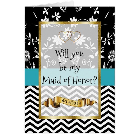 Serez-vous ma carte de femme d'honneur ? (Devant)