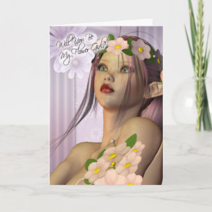 Serez-vous ma carte de fiancée elfe Flower Girl jo