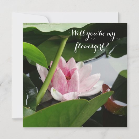 Serez-vous ma carte de fille à fleurs, Lotus (Devant)