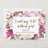 Serez-vous ma carte de fleurs personnalisées (Devant)