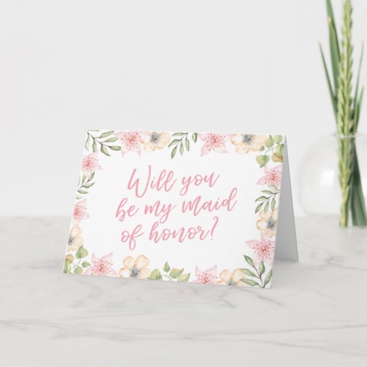 Serez-vous ma carte de mariage d'honneur ? (Devant)