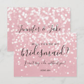 Serez-Vous Ma Carte De Porte-Épouse - Roses Parsem (Devant / Derrière)