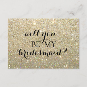 Serez-Vous Ma Carte De Porte-Mère - Gold Glit Fab