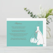 Serez-Vous Ma Carte De Porte-Mousses Turquoise (Debout devant)