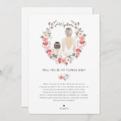 Serez-vous ma carte de proposition Flower Girl ? (Devant / Derrière)