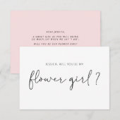 Serez-Vous Ma Carte De Proposition Flower Girl ? (Devant / Derrière)