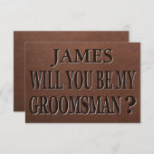 Serez-Vous Ma Carte De Proposition Groomsman (Devant / Derrière)