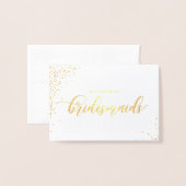 Serez-Vous Ma Carte D'Éclaireur Script Gold Foil (Devant avec enveloppe)