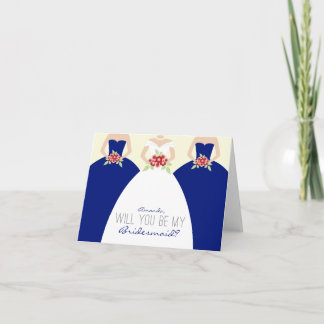 Serez-Vous Ma Carte D'Épouse (bleu royal) ?