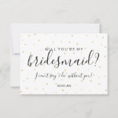 Serez-Vous Ma Carte D'Épouse - Points D'Or Blanc (Devant)