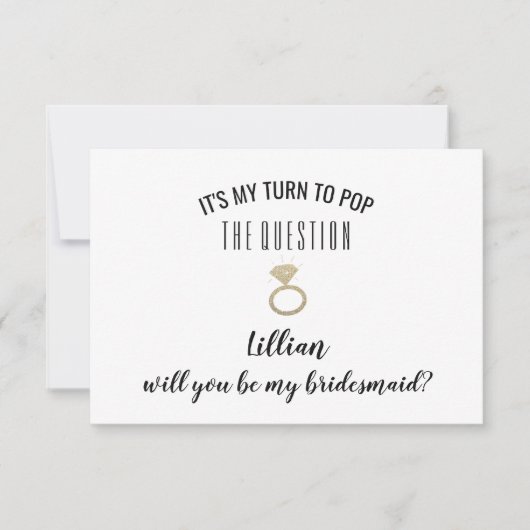 Serez-Vous Ma Carte D'Épouse - Pop La Question (Devant)