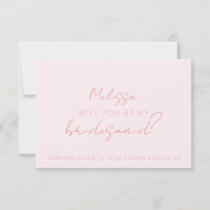 Serez-Vous Ma Carte D'Épouse - Script Rose