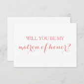 Serez-vous ma carte d'honneur fête de mariage (Devant / Derrière)