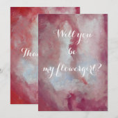 Serez-vous ma carte d'invitation fleurie (Devant / Derrière)