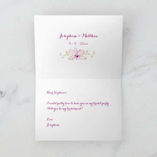 Serez-Vous Ma Carte D'Orchidées Tropicales De Serv (Intérieur)