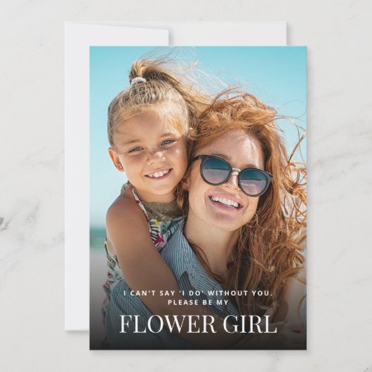 Serez-vous ma carte fille de fleurs avec photo (Devant)