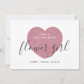 Serez-Vous Ma Carte Flower Girl - Glittered (Devant)