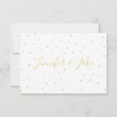 Serez-Vous Ma Carte Jr.Bridesmd - Gold Dots White (Dos)