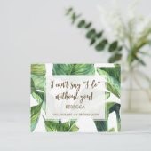 serez-vous ma carte mère palm feuille tropiques (Debout devant)