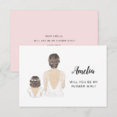 Serez-Vous Ma Carte Plat Proposition Flower Girl (Devant / Derrière)
