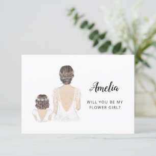 Serez-Vous Ma Carte Plat Proposition Flower Girl