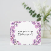 Serez-vous ma carte postale de demoiselle d'honneu (Debout devant)