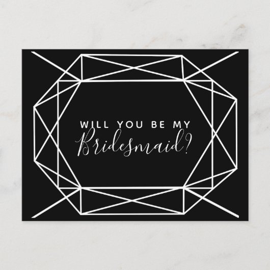 Serez-vous ma carte postale de demoiselle d'honneu (Devant)