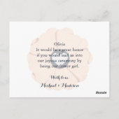 Serez-Vous Ma Carte Postale Florale Flower Girl Ma (Dos)