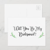 Serez-vous ma carte postale simple de demoiselle d (Devant / Derrière)