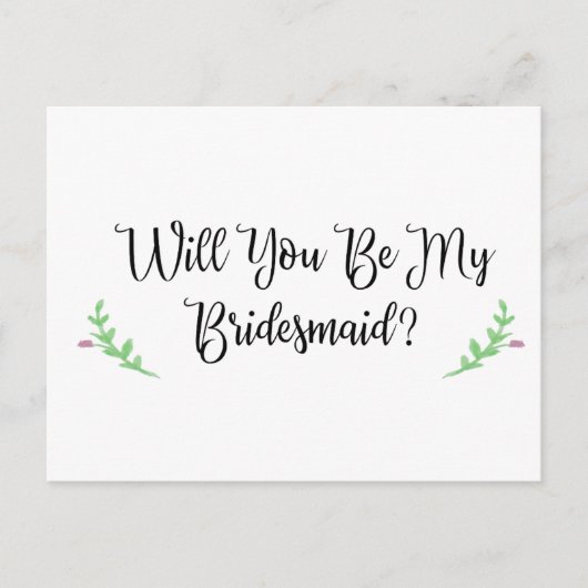 Serez-vous ma carte postale simple de demoiselle d (Devant)